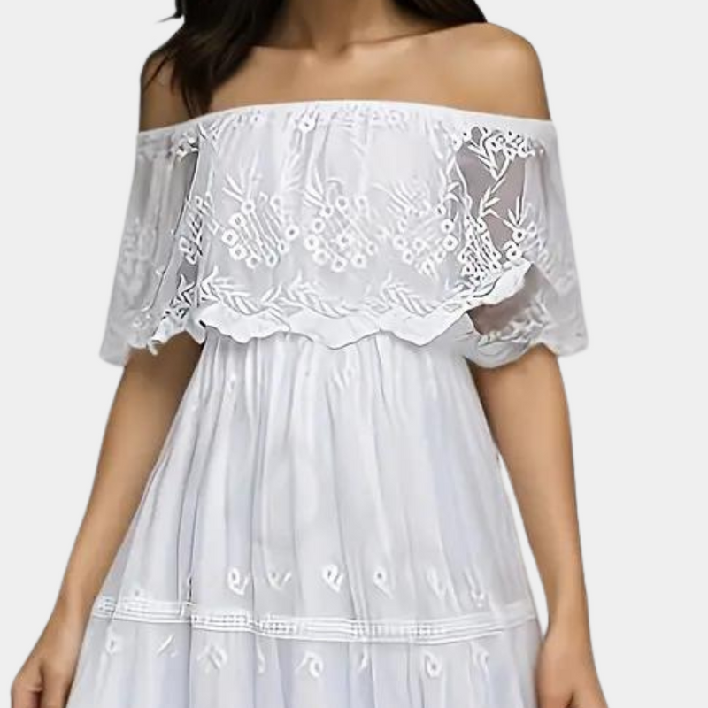 Elegante Off-Shoulder Spitzenkleid für Damen
