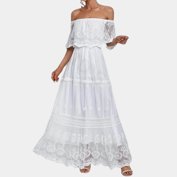 Elegante Off-Shoulder Spitzenkleid für Damen
