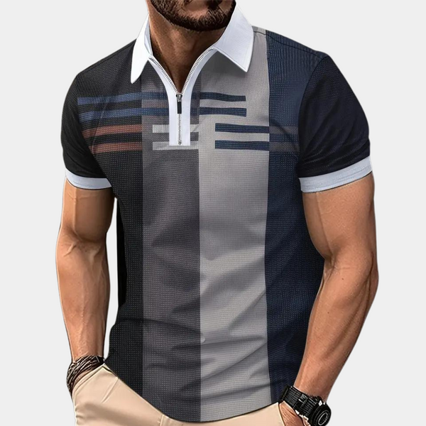 Herrenpolo mit Reißverschluss