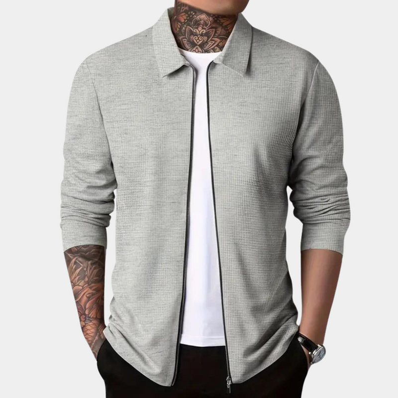 Bequeme und elegante Herrenjacke mit Reißverschluss