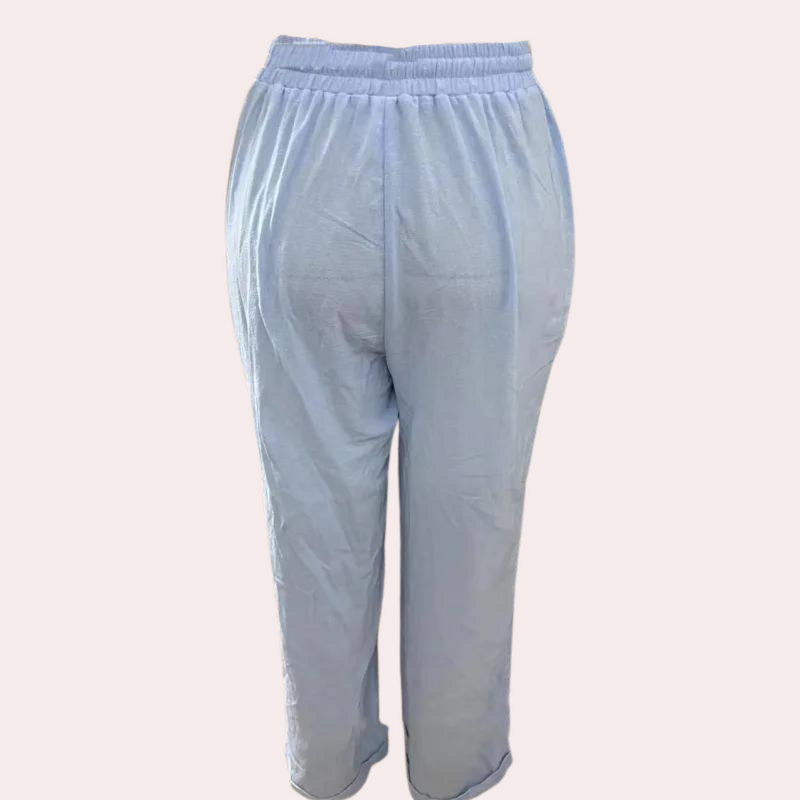 Bequeme Damenhose aus hochwertigem Baumwoll-Leinen