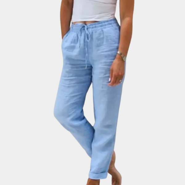Bequeme Damenhose aus hochwertigem Baumwoll-Leinen