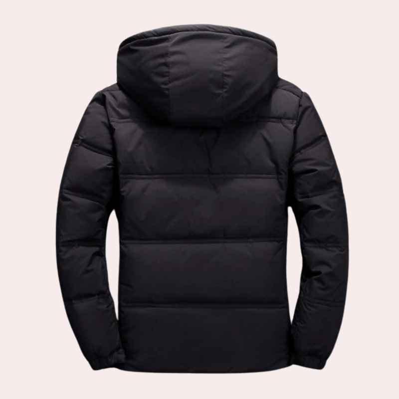 Warme und stilvolle Herrenjacke mit Kapuze