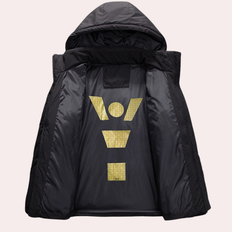 Warme und stilvolle Herrenjacke mit Kapuze