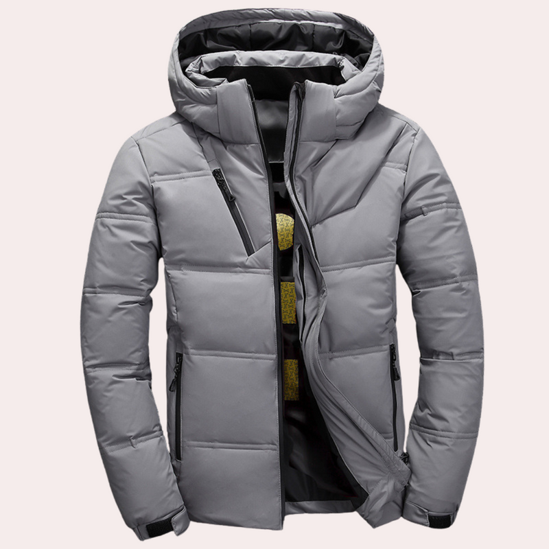 Warme und stilvolle Herrenjacke mit Kapuze