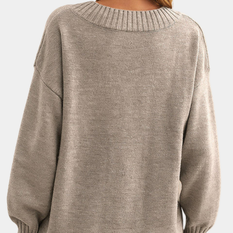 Eleganter Damen-Pullover mit V-Ausschnitt