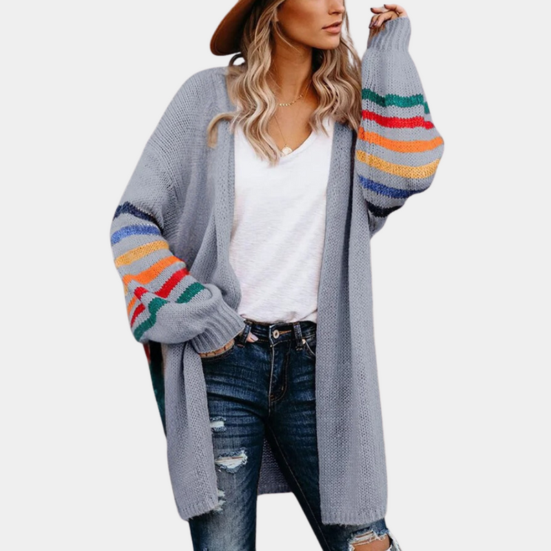 Bunte und bequeme Strickjacke für Damen