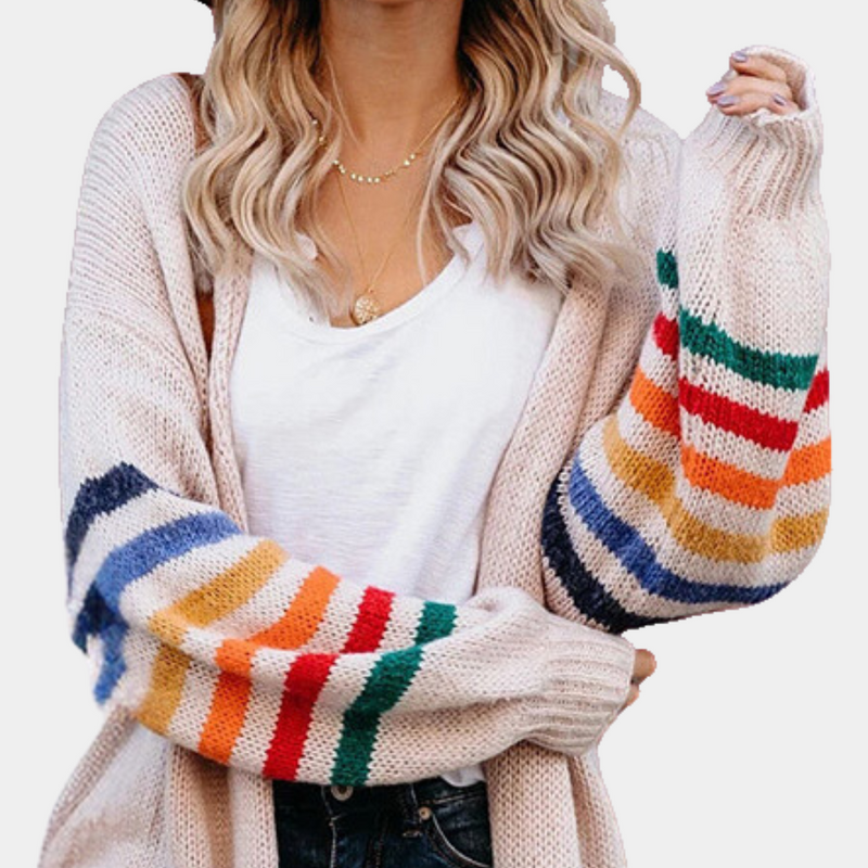 Bunte und bequeme Strickjacke für Damen