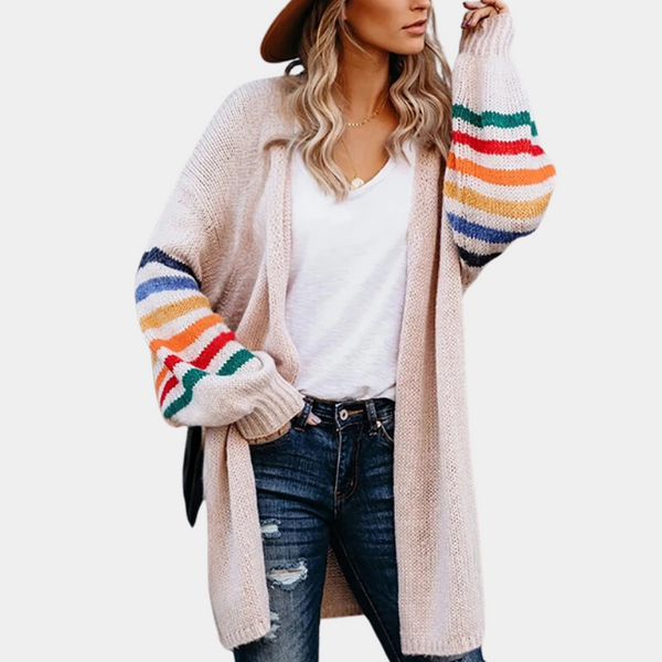 Bunte und bequeme Strickjacke für Damen