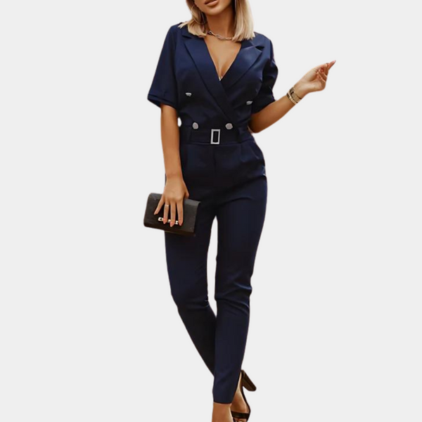 Eleganter Damen-Jumpsuit mit V-Ausschnitt