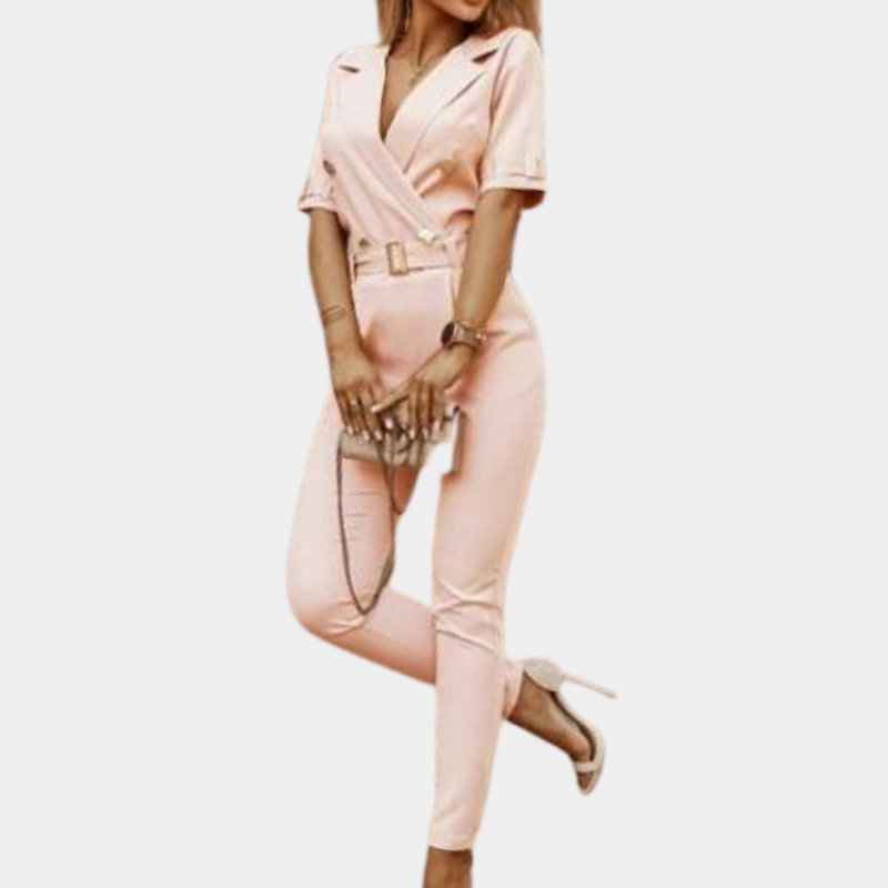 Eleganter Damen-Jumpsuit mit V-Ausschnitt