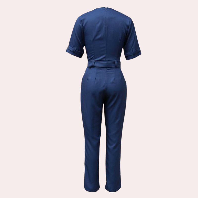 Eleganter Damen-Jumpsuit mit V-Ausschnitt
