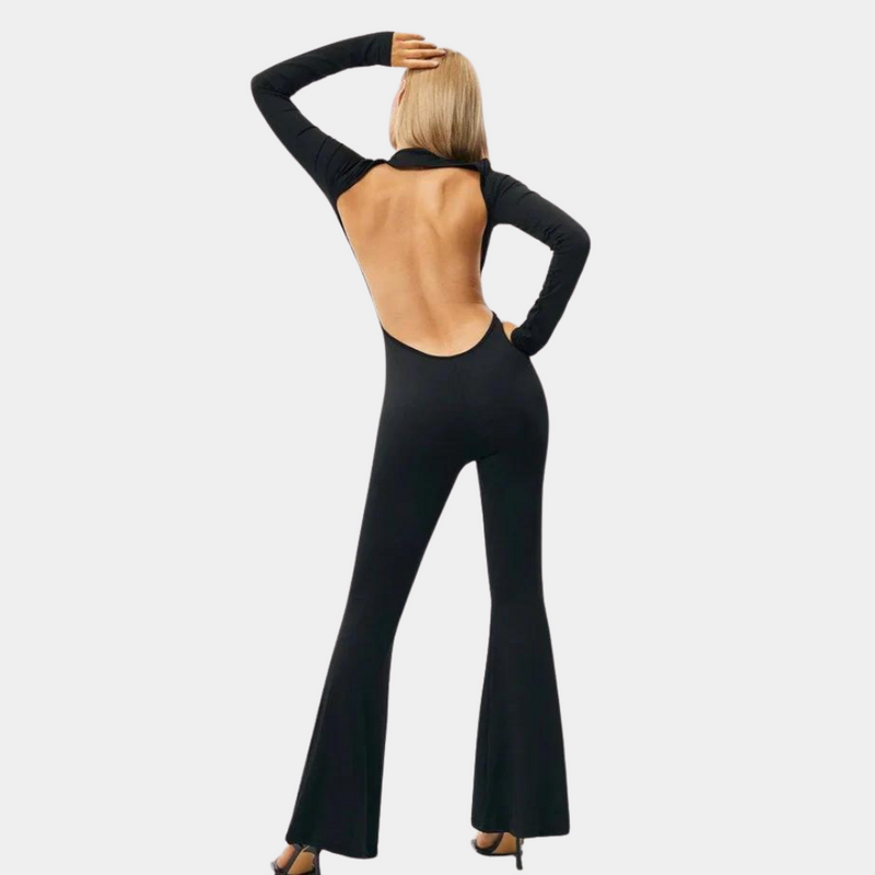 Trendy Jumpsuit für Damen mit offenem Rücken
