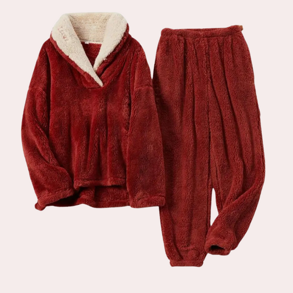 Bequemes und flauschiges Pyjama-Set für Damen