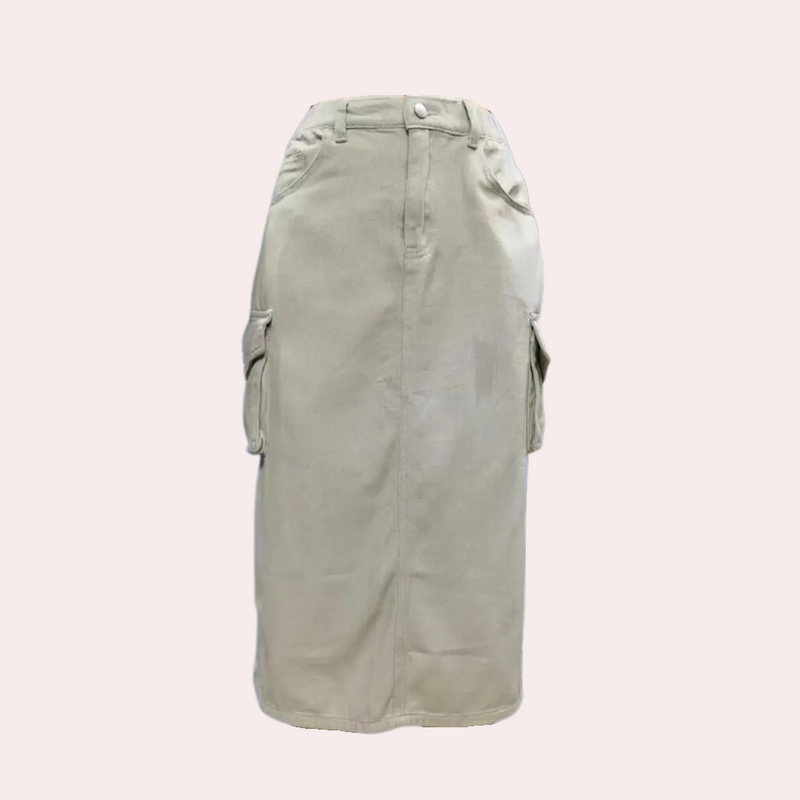 Elegante Cargo-Rock für Damen im Retro-Stil