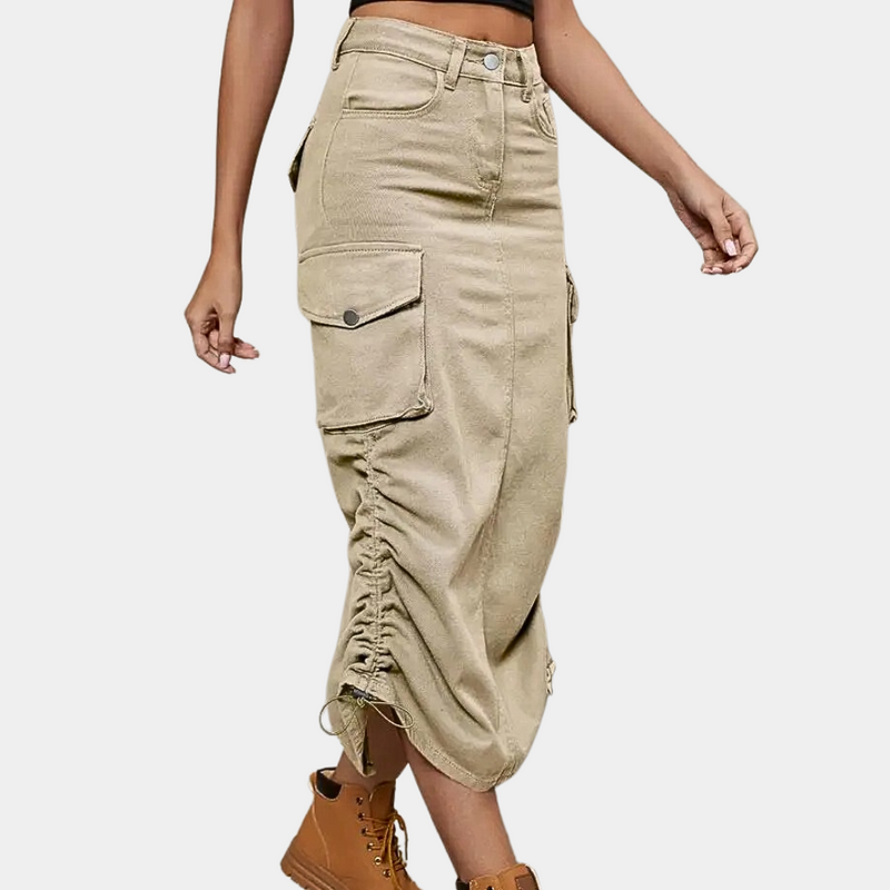 Elegante Cargo-Rock für Damen im Retro-Stil