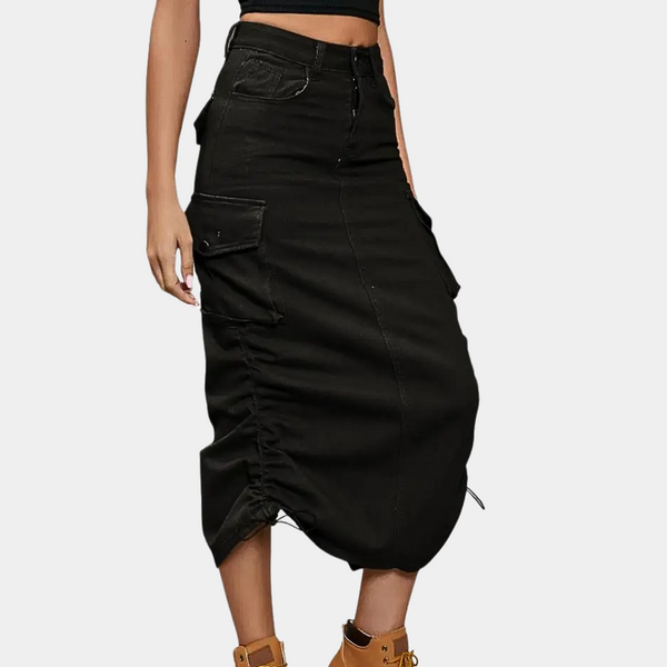 Elegante Cargo-Rock für Damen im Retro-Stil