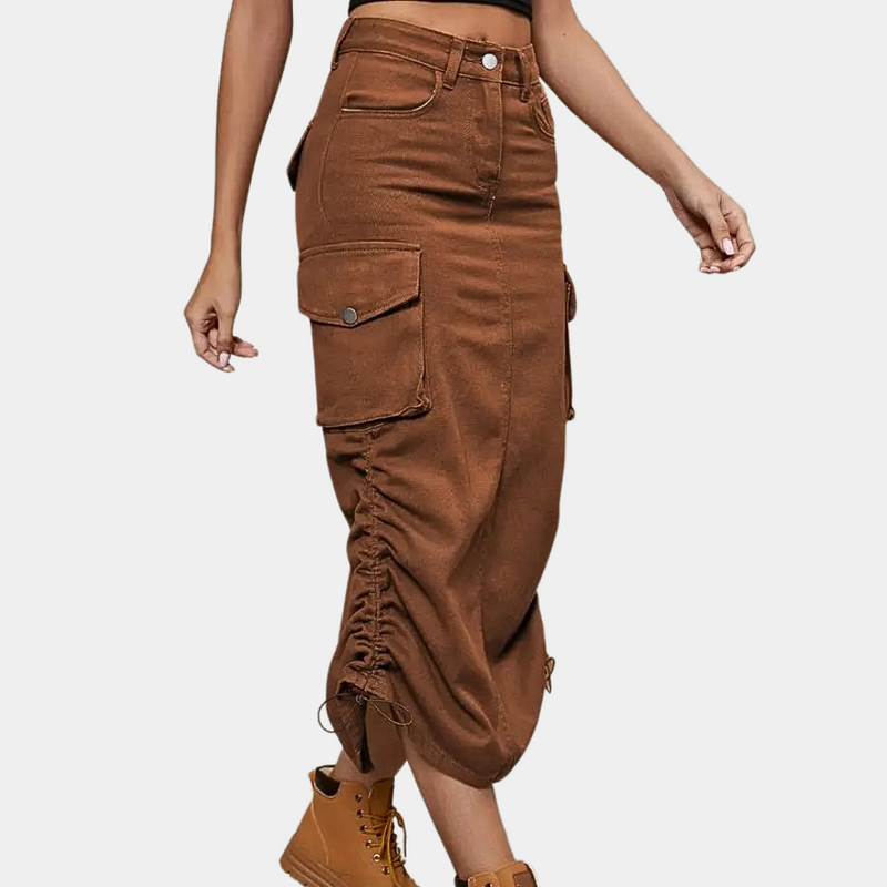 Elegante Cargo-Rock für Damen im Retro-Stil