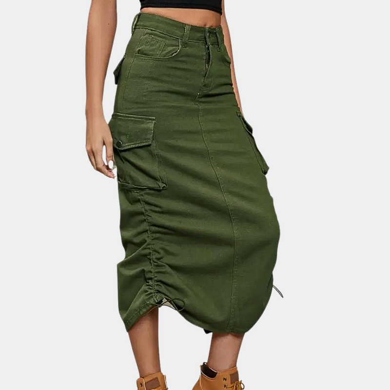 Elegante Cargo-Rock für Damen im Retro-Stil