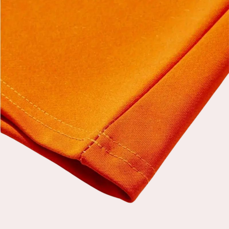 Herren T-Shirt mit lässigem Rundhalsausschnitt in Orange