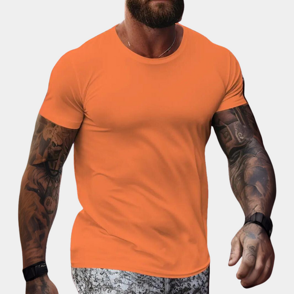 Herren T-Shirt mit kurzen Ärmeln in Orange