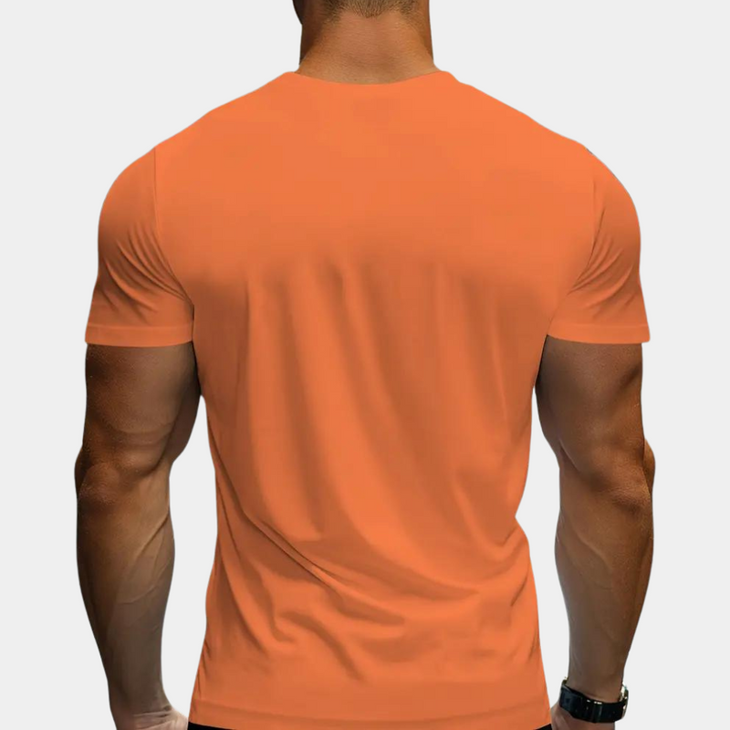 Herren T-Shirt mit kurzen Ärmeln in Orange