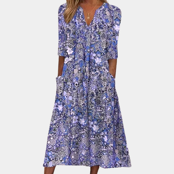 Elegante blumige Damenkleid für stilvolle Anlässe