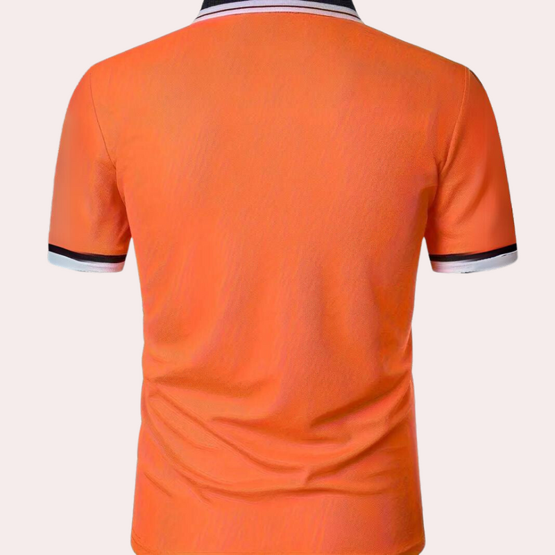 Elegantes Oranges Herrenpoloshirt
