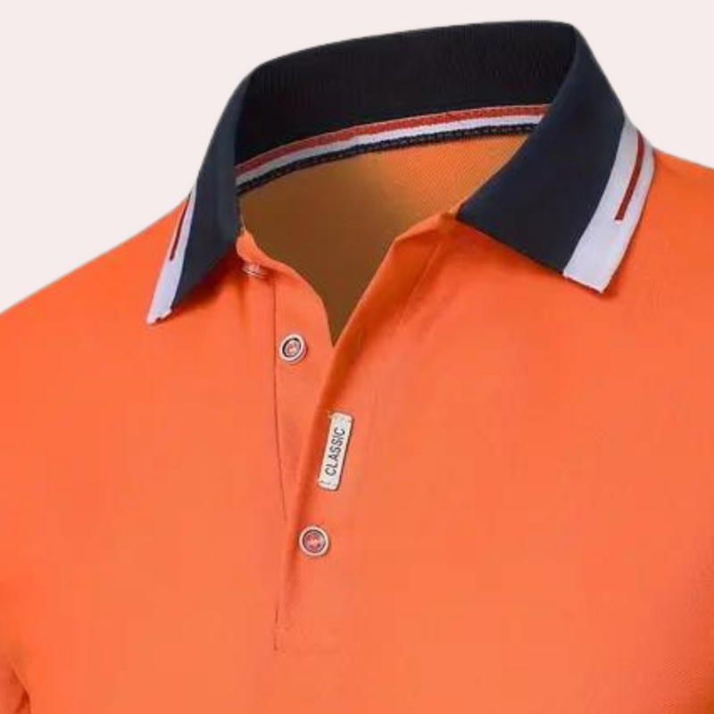 Elegantes Oranges Herrenpoloshirt