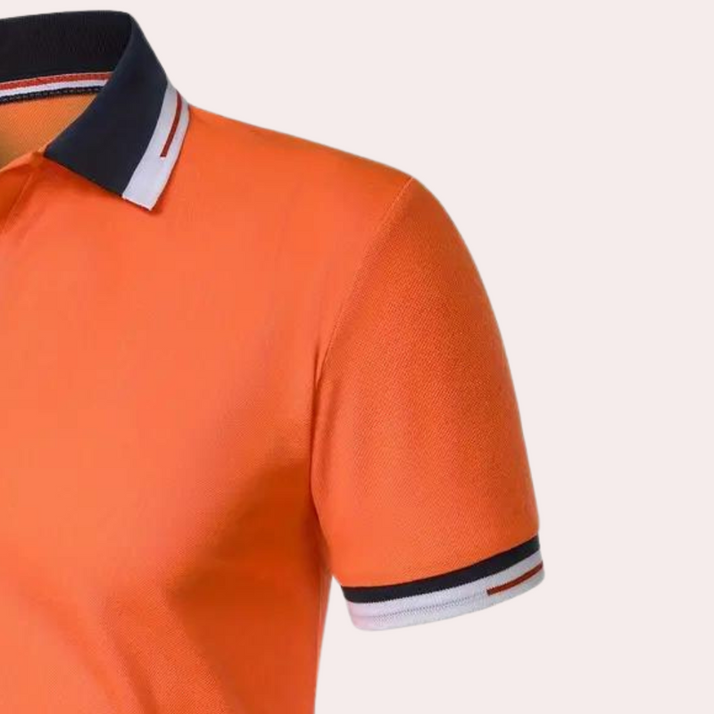 Elegantes Oranges Herrenpoloshirt