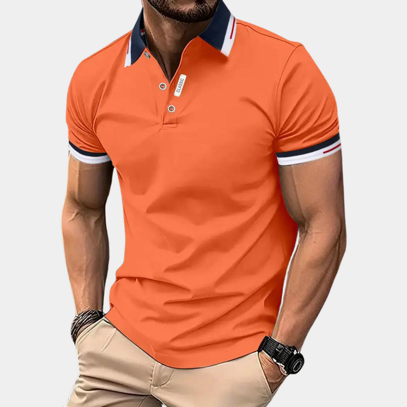 Elegantes Oranges Herrenpoloshirt