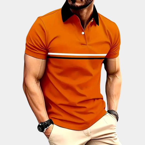 Color Block Oranges Hemd für Herren