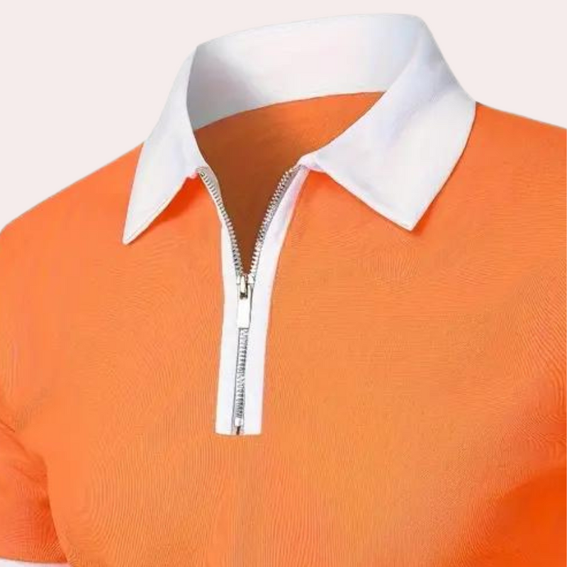 Klassisches orangenes Herren T-Shirt