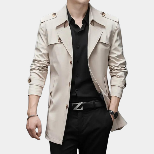 Eleganter, warmer Trenchcoat für Männer