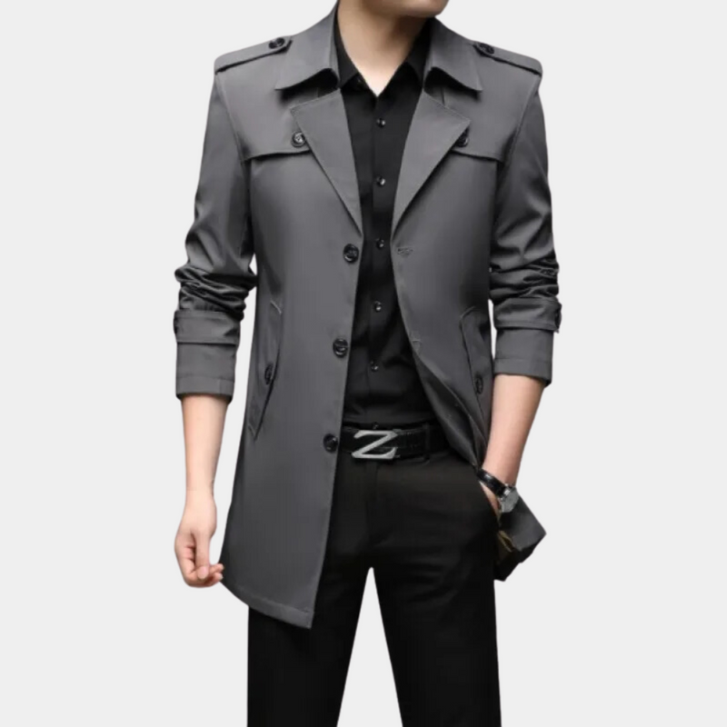 Eleganter, warmer Trenchcoat für Männer