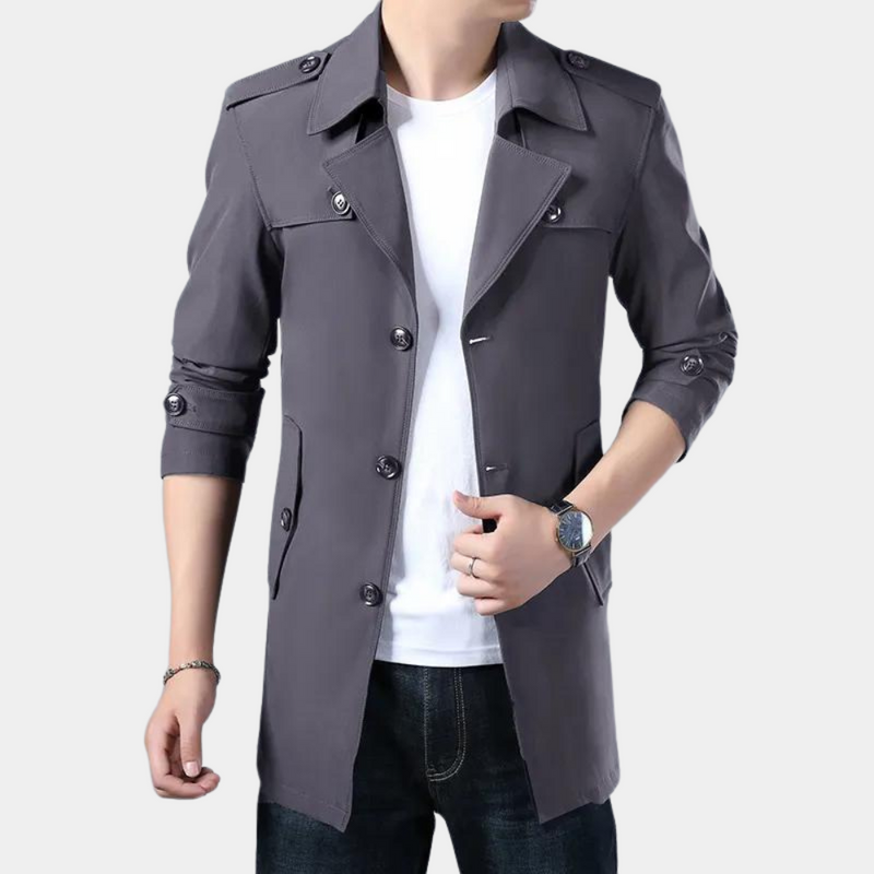 Eleganter, warmer Trenchcoat für Männer