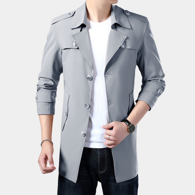 Eleganter, warmer Trenchcoat für Männer
