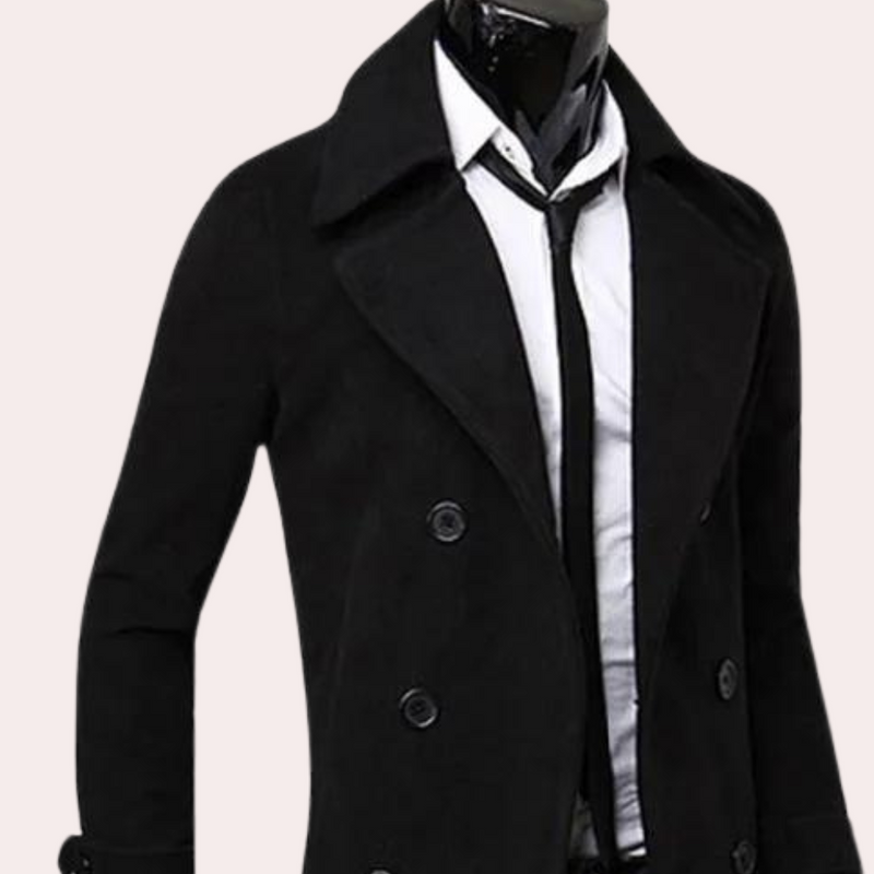 Eleganter Herren-Trenchcoat mit doppelter Knopfleiste