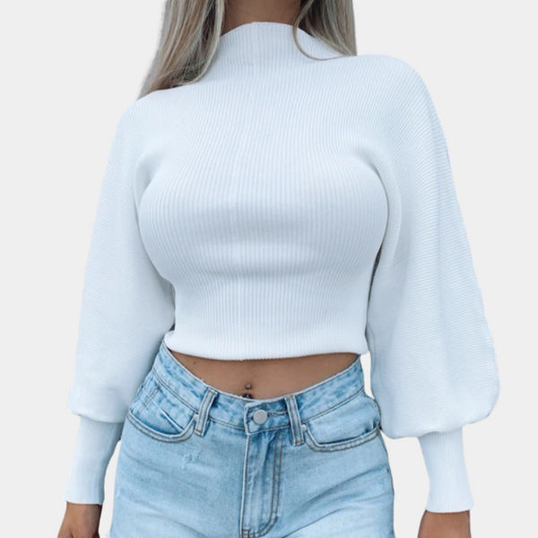 Eleganter langärmeliger Damen-Pullover
