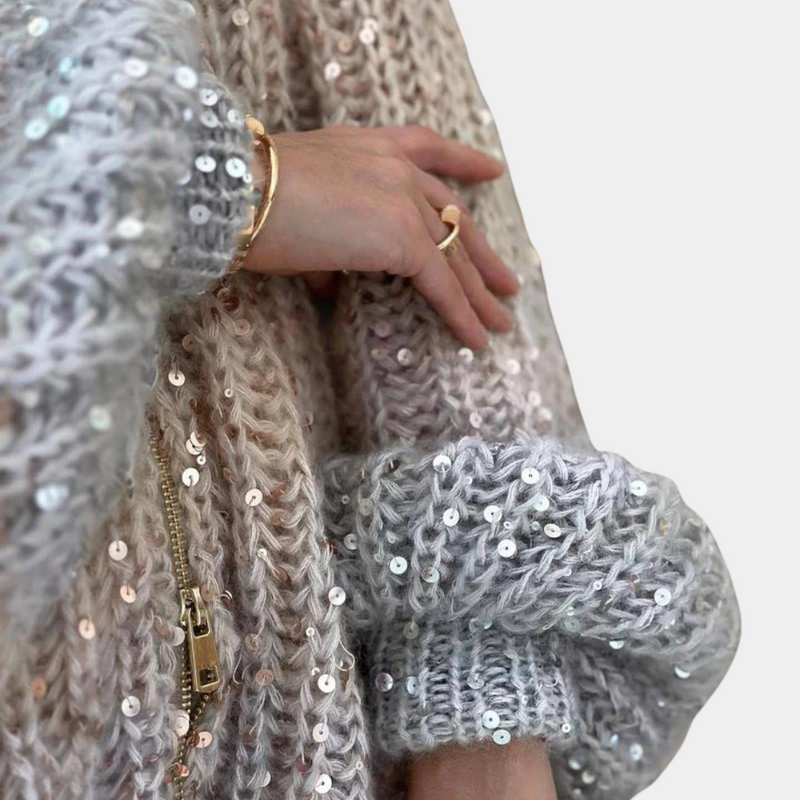 Eleganter Damenpullover mit Pailletten