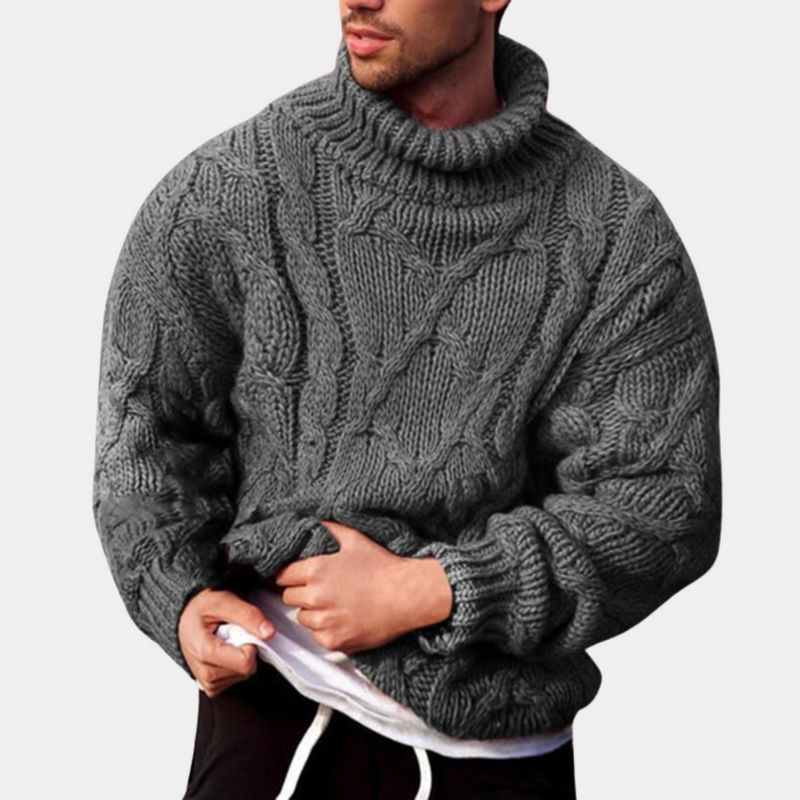 Elegante und warme Herrenstrickjacke