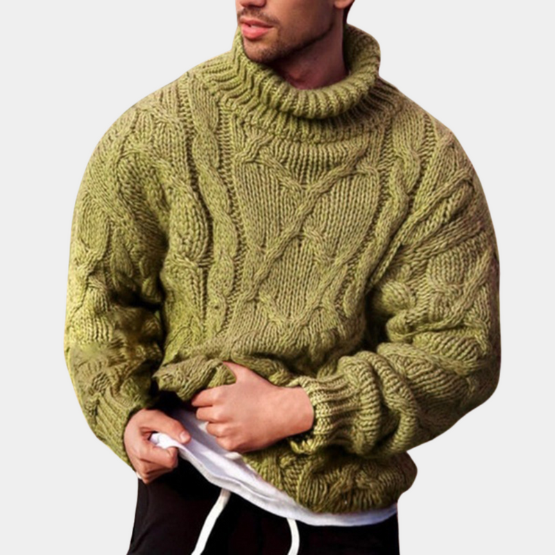 Elegante und warme Herrenstrickjacke
