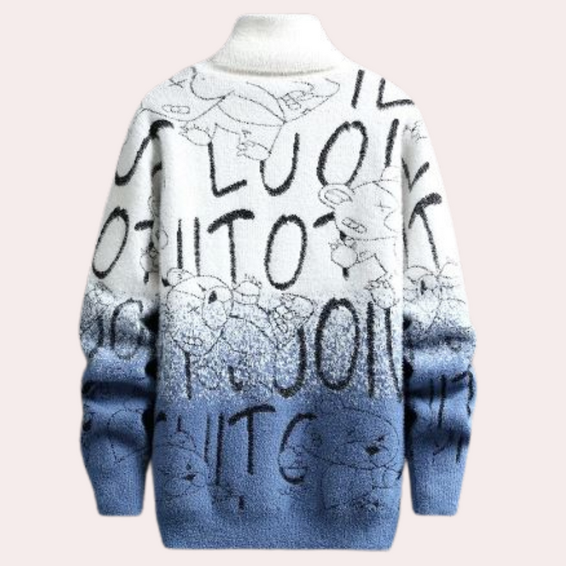 Elegante warme Herrenstrickpullover