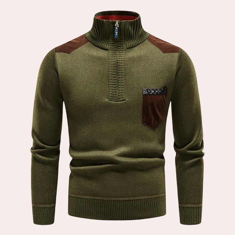 Elegante Halbreißverschluss Pullover für Herren
