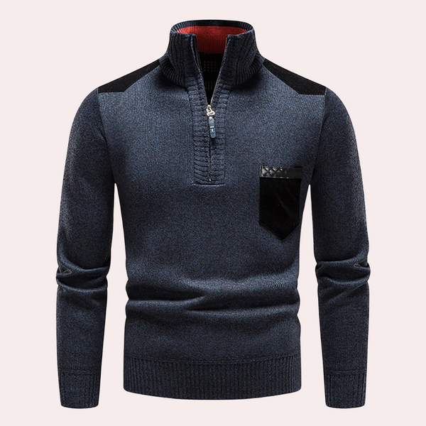 Elegante Halbreißverschluss Pullover für Herren