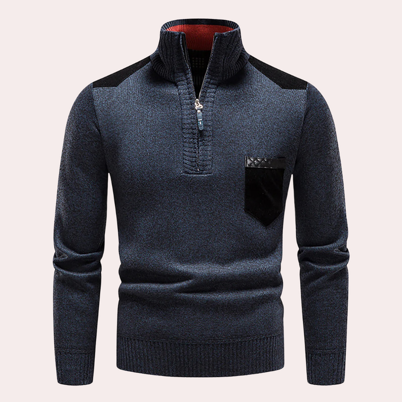 Elegante Halbreißverschluss Pullover für Herren
