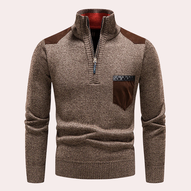 Elegante Halbreißverschluss Pullover für Herren
