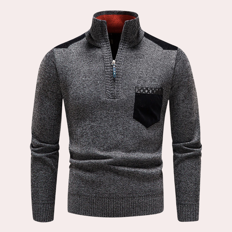 Elegante Halbreißverschluss Pullover für Herren