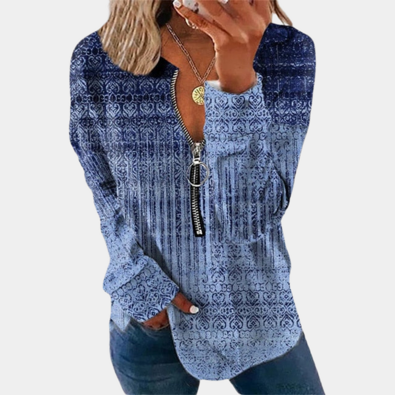 Damen-Pullover mit Vintage-Druck
