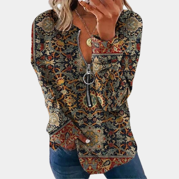 Damen-Pullover mit Vintage-Druck